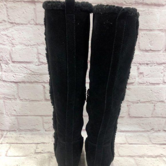 Denim & Supply Sport Suede Boot Size 7 Black Ralph Lauren Close Toe Sheep Skin - Picture 3 of 10